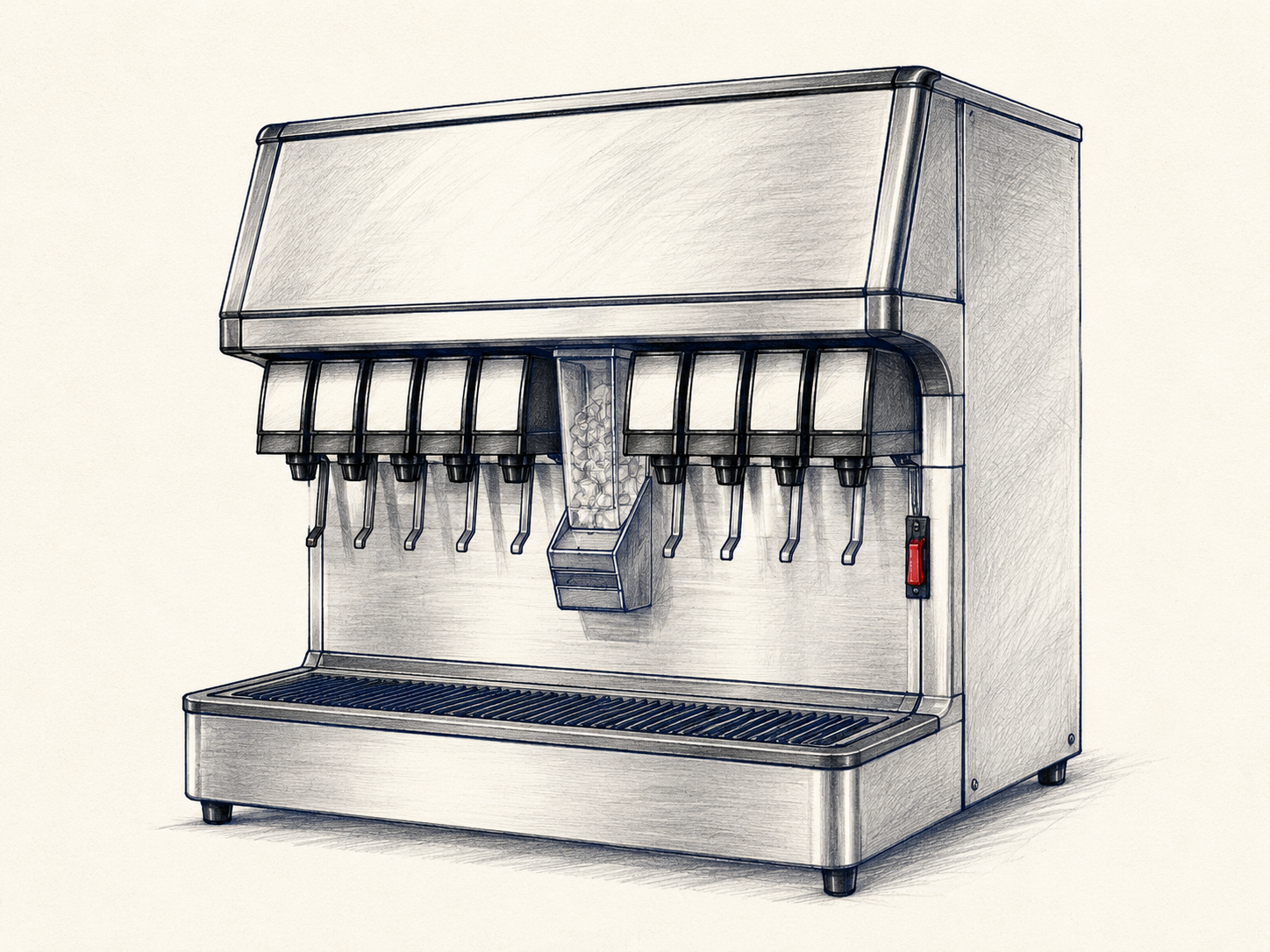 Commercial soda fountain
