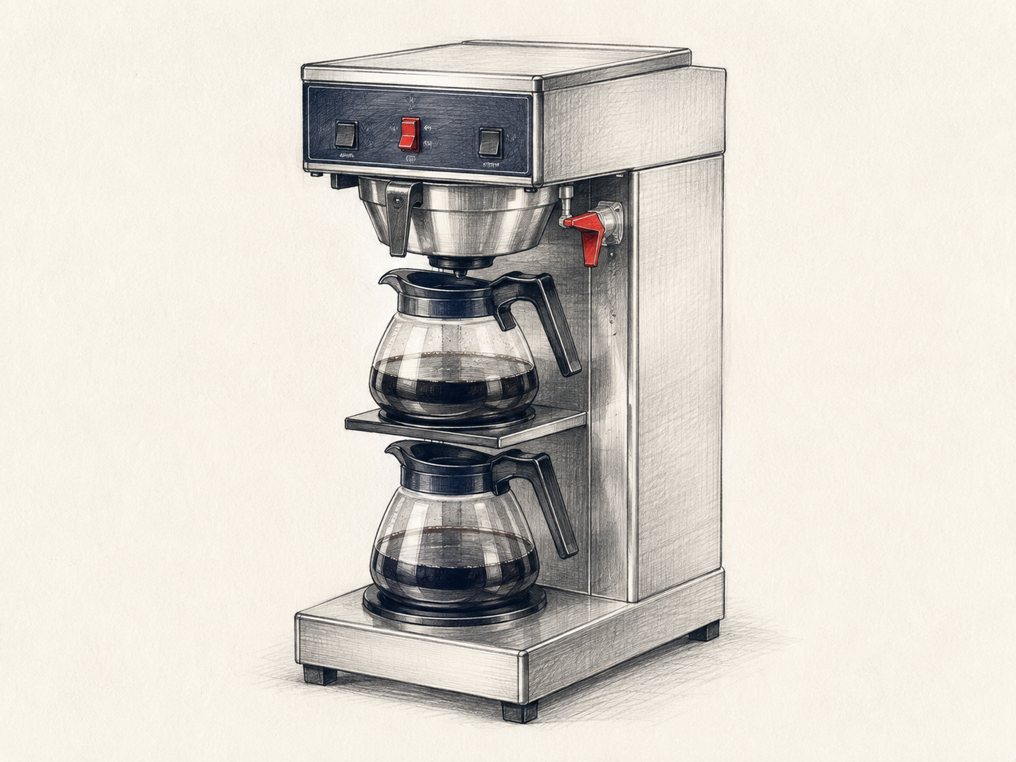 Commercial coffee brewer